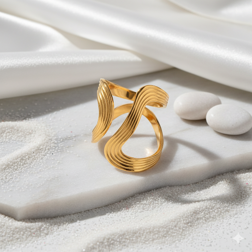 Ripple Harmony Gold Ring