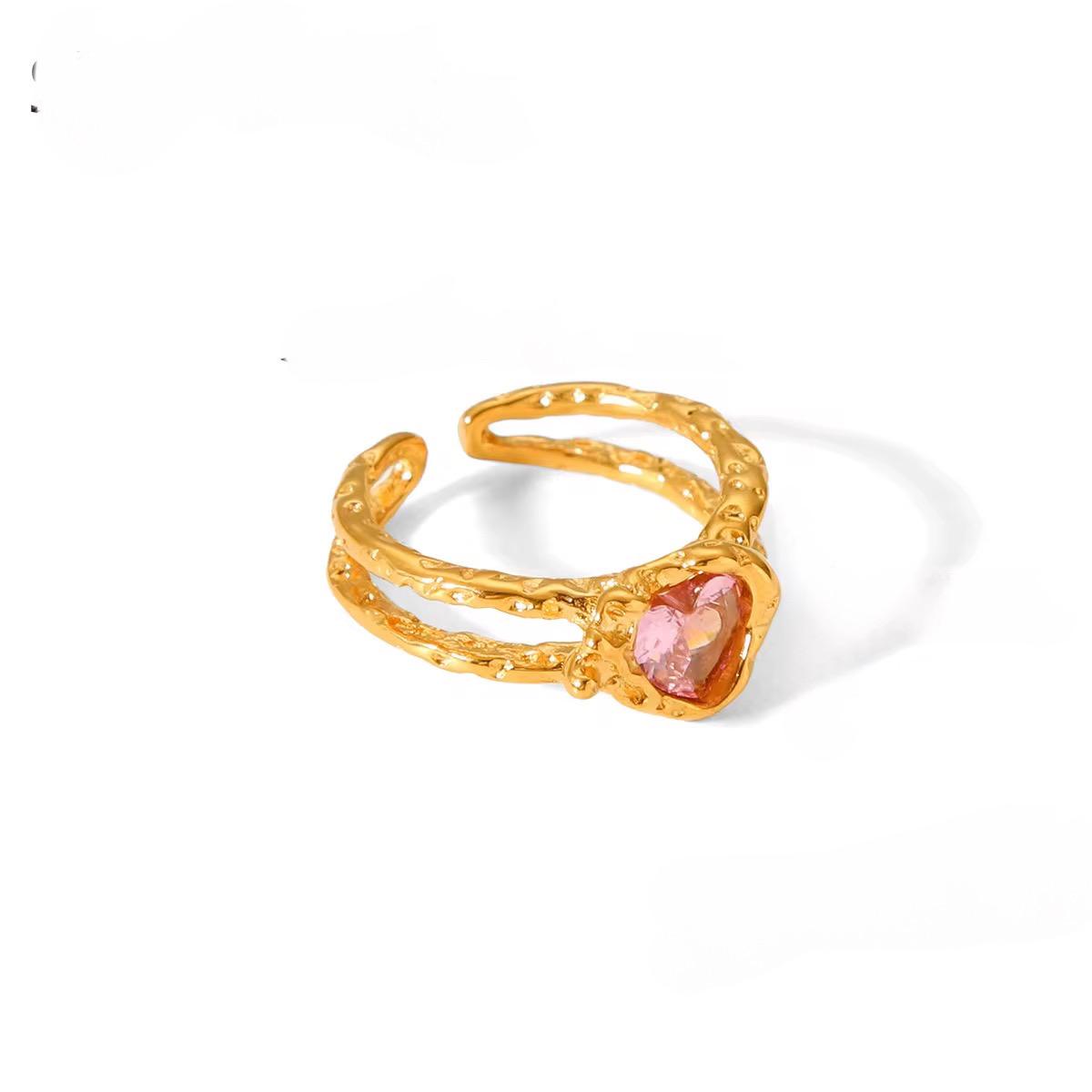 Melody Heart Rhinestone Ring