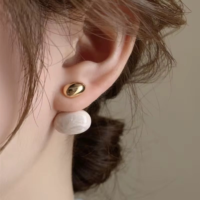 Gold & Pearl Drop Earrings