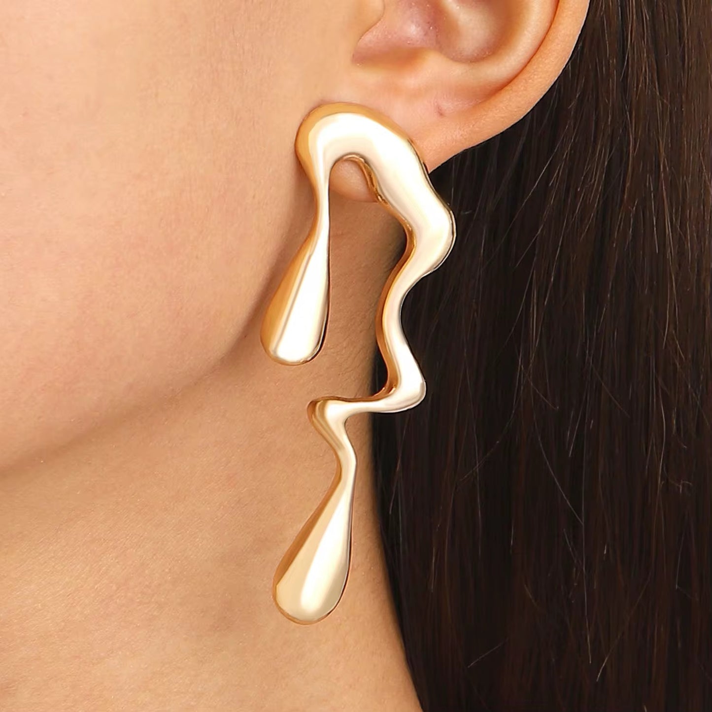 Abstract Fluid Drop Earrings