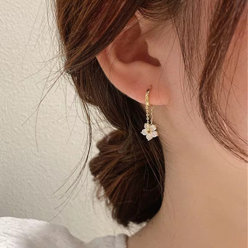 Golden Cascade Fringe Earrings