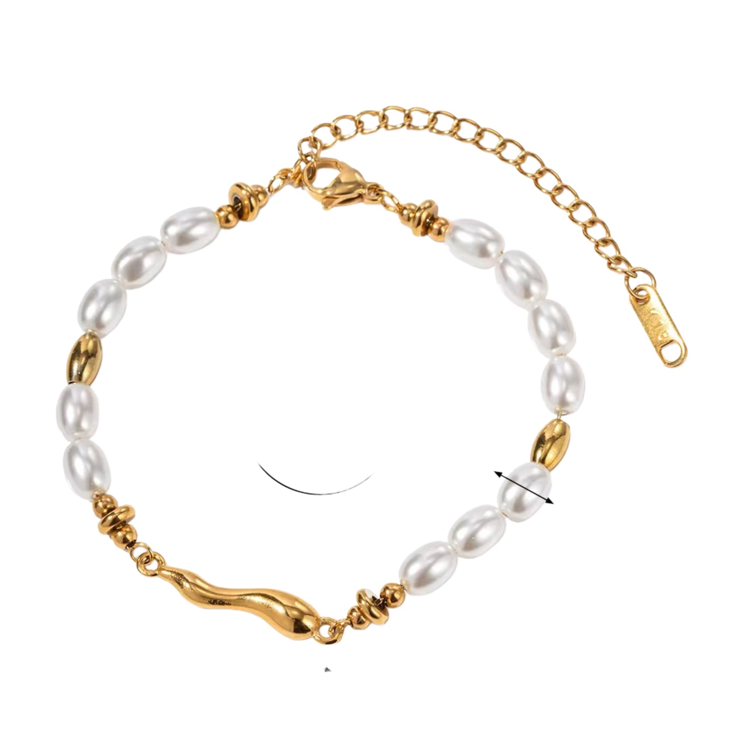 Pearl & Gold Bead Bracelet