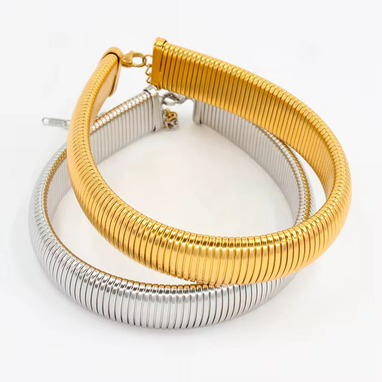 Sleek Coil Cuff Bracelet