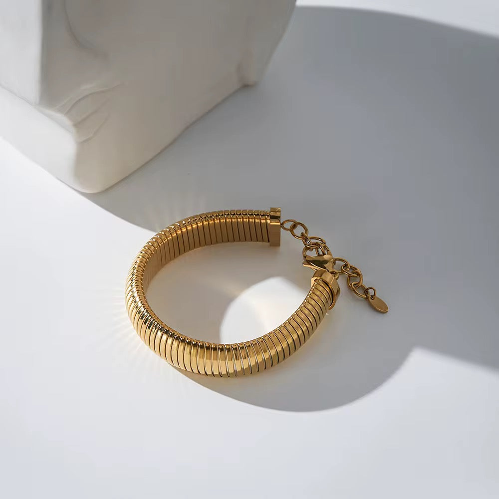Sleek Coil Cuff Bracelet