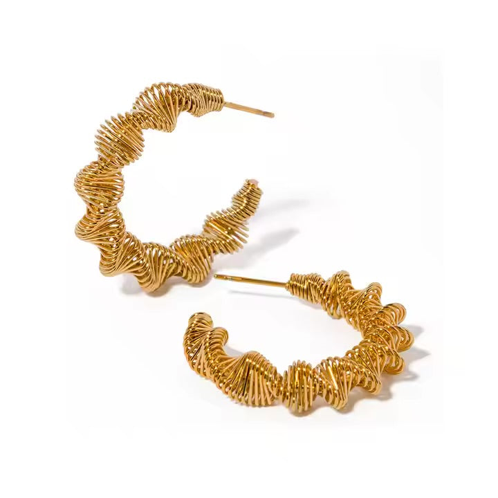 Luxe Twisted Hoops
