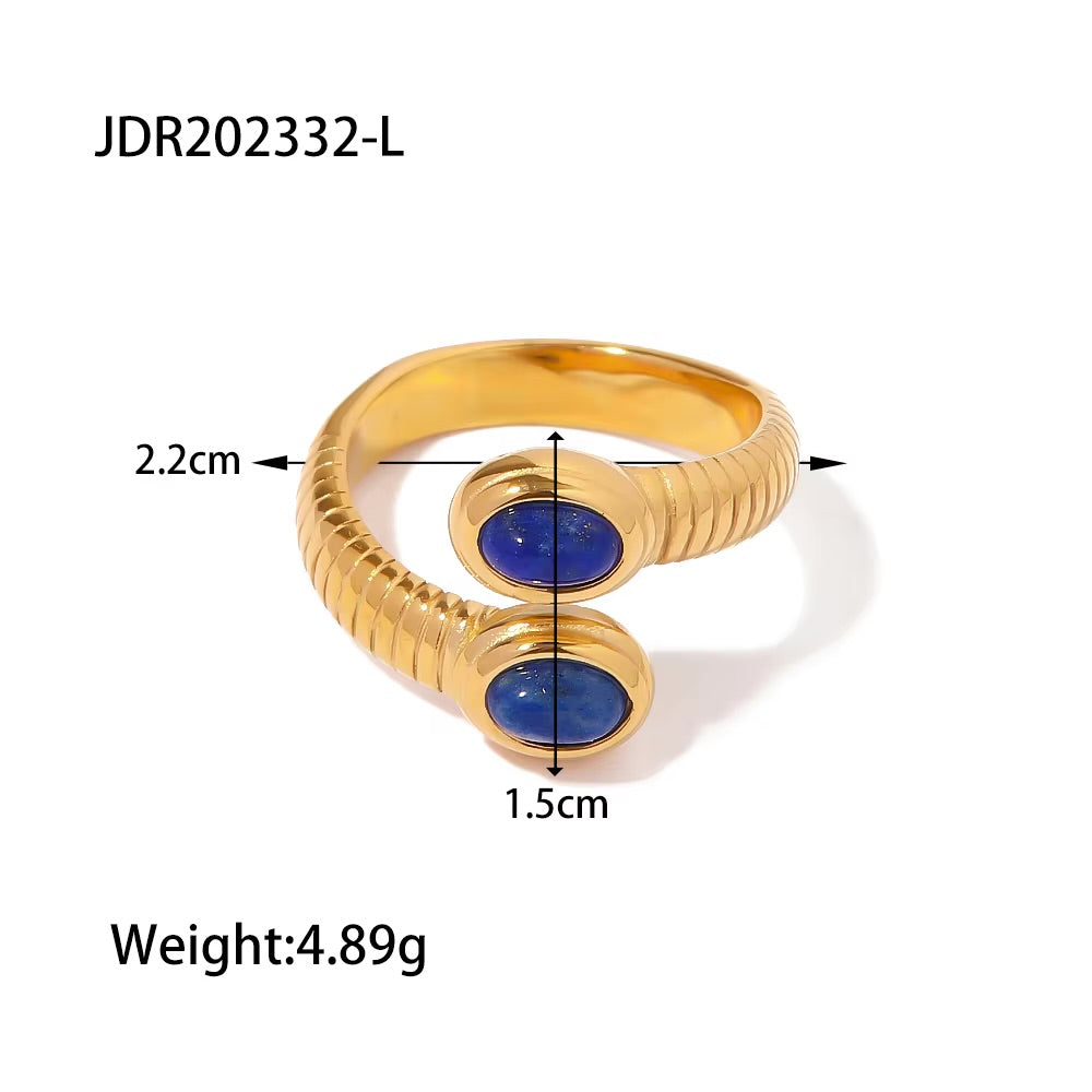 Azure Dual Stone Ring