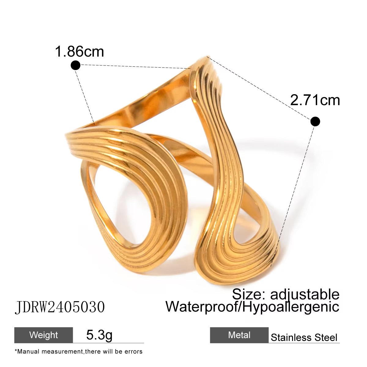 Ripple Harmony Gold Ring