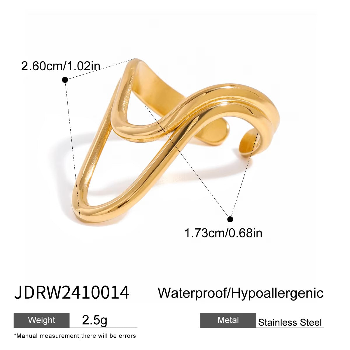 Serene Flow Gold Ring