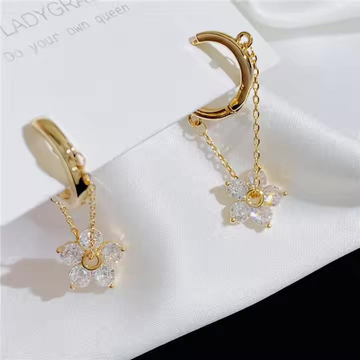 Golden Cascade Fringe Earrings