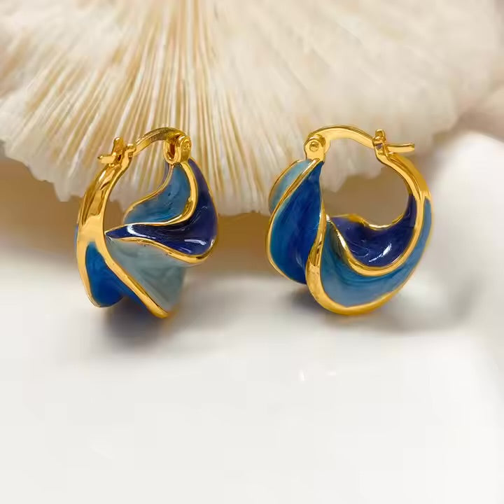 Blue Waves Earrings