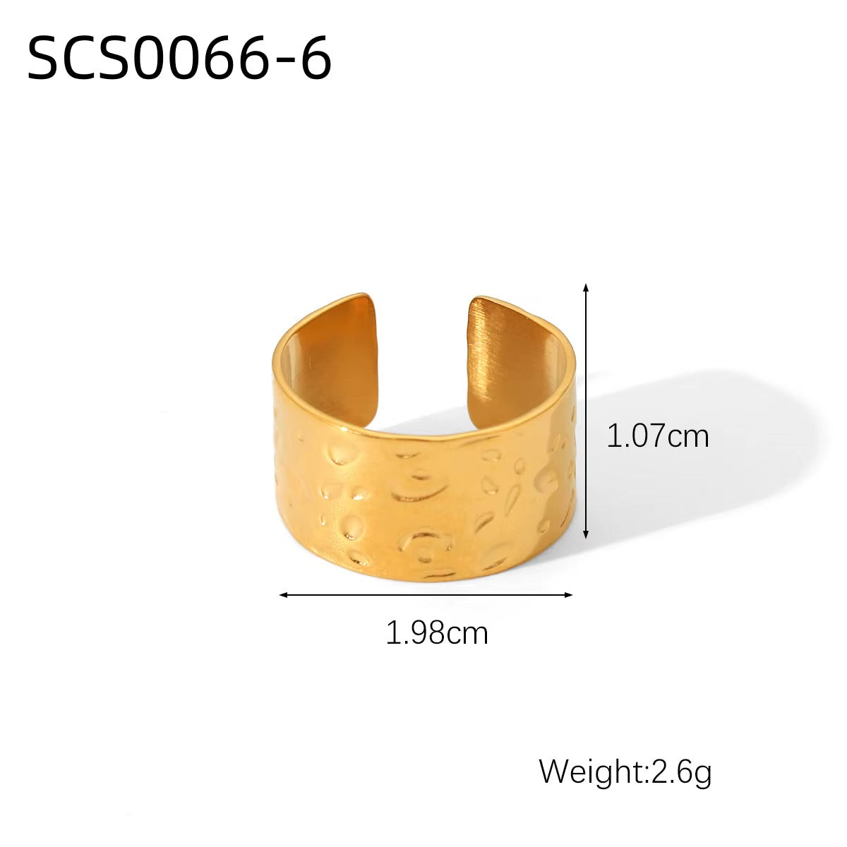 Lunar Textured Gold Ring