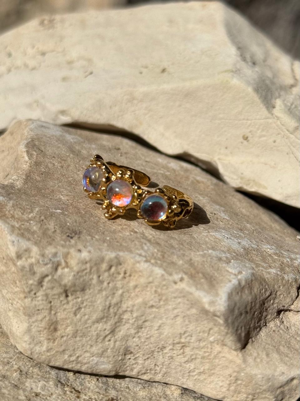 Moonstone Open Ring