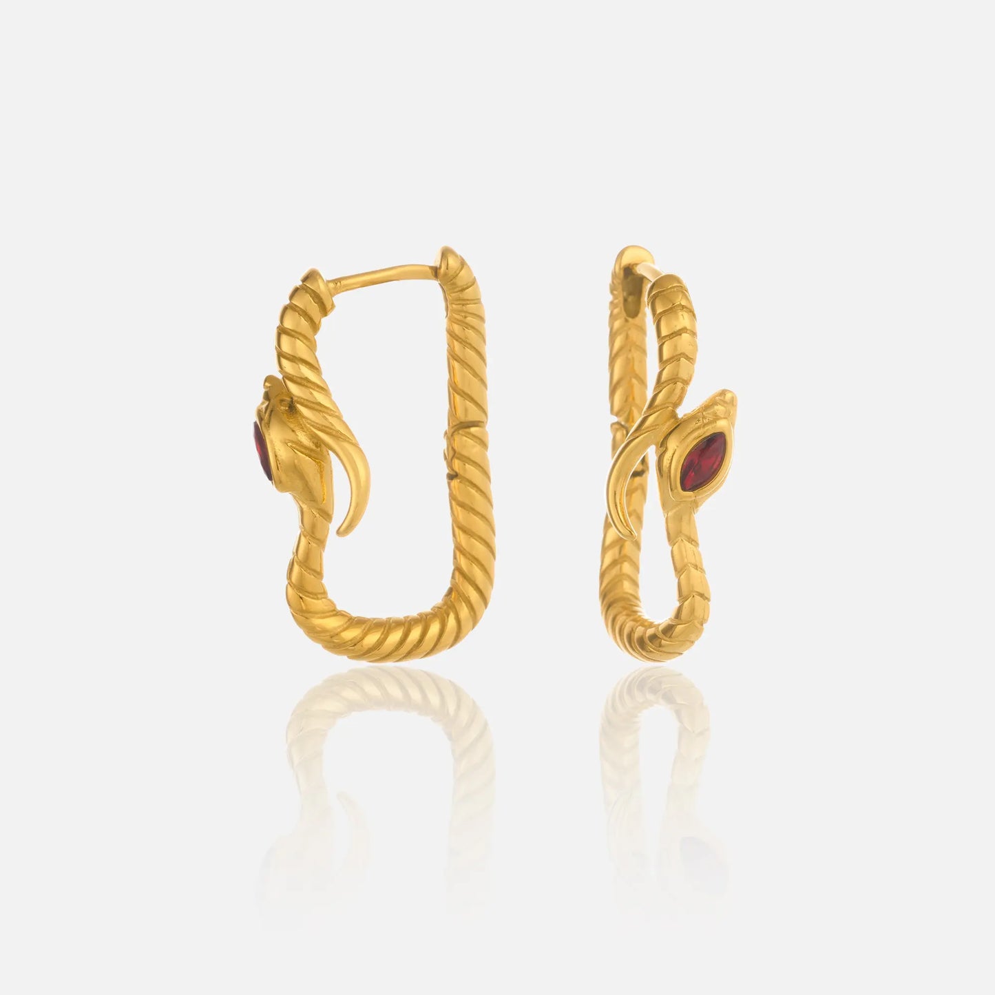 Serpent's Embrace Hoop Earrings