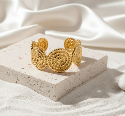 Solaris Spiral Gold Ring