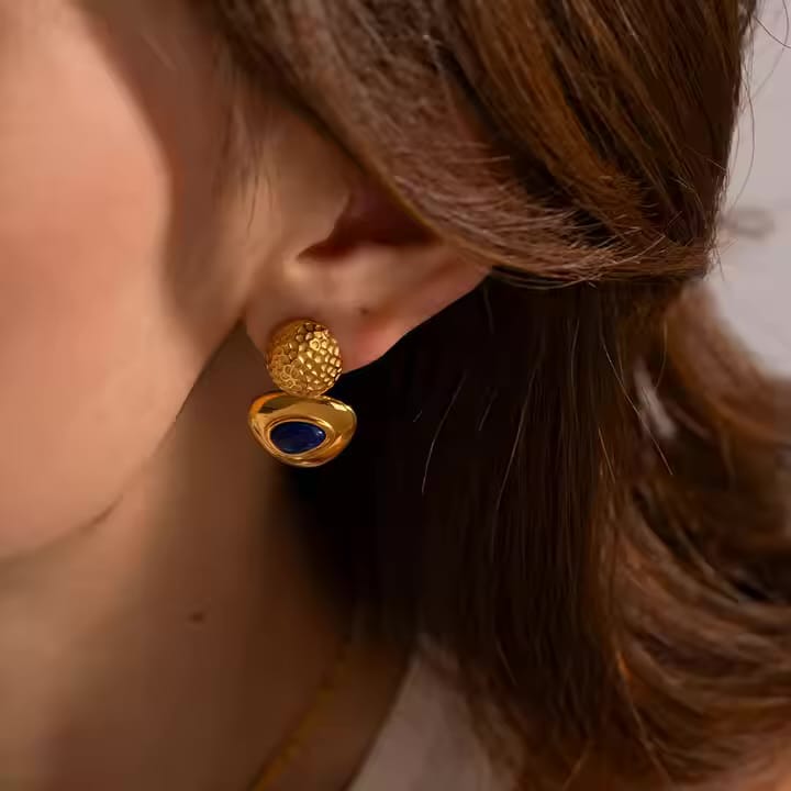 Midnight Eye Lapis Earrings