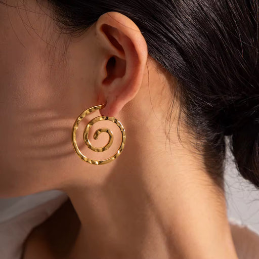 Spiral Luxe Hoops
