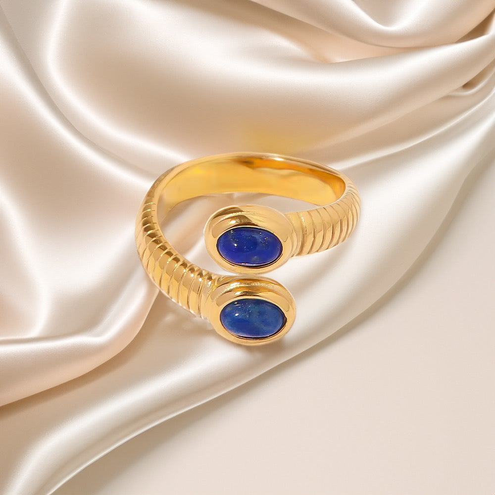 Azure Dual Stone Ring