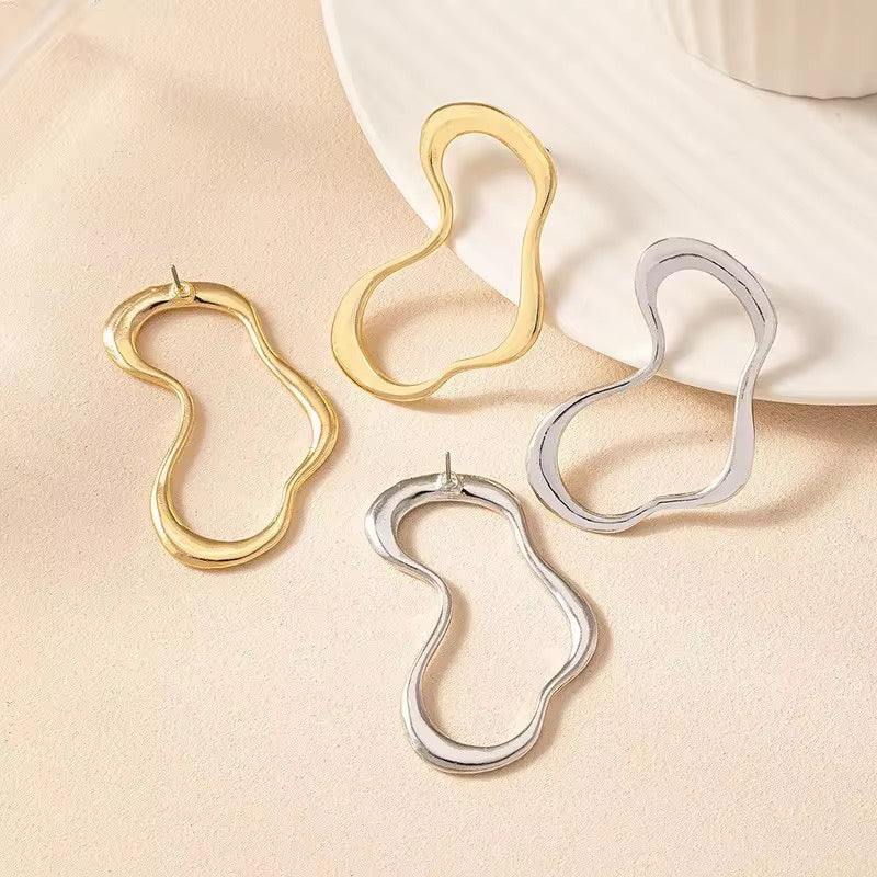 Abstract Outline Drop Earrings