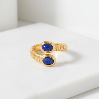 Azure Dual Stone Ring