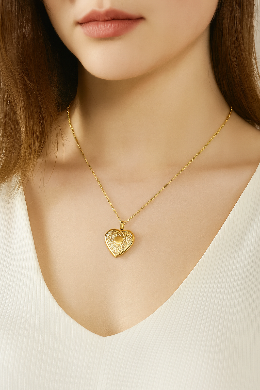 Designed Vintage Heart  Locket Necklace