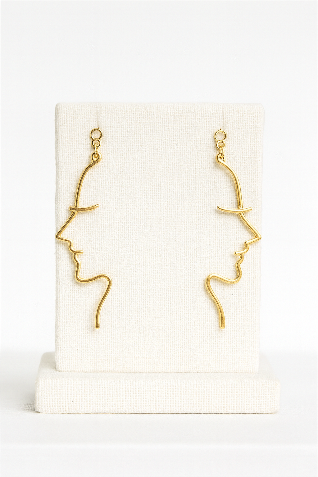 Face Outline Gold Earrings