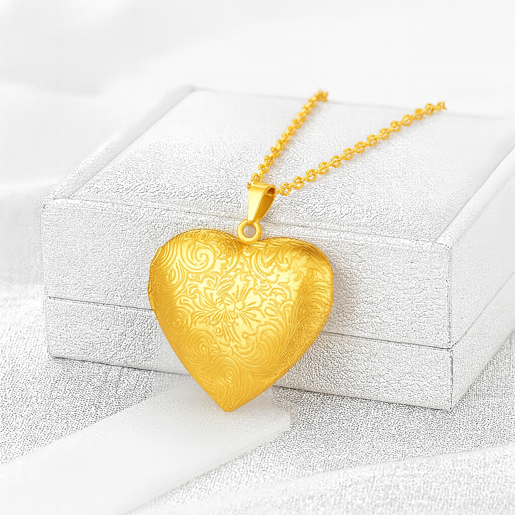 Vintage Heart Locket Necklace
