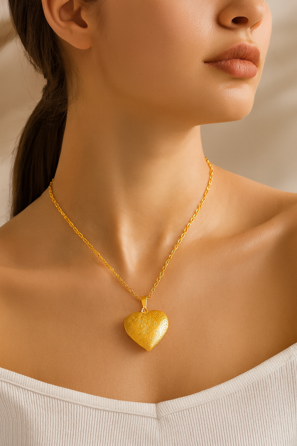 Vintage Heart Locket Necklace
