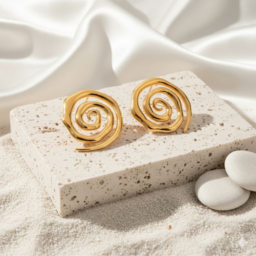 Abstract Swirl Earrings