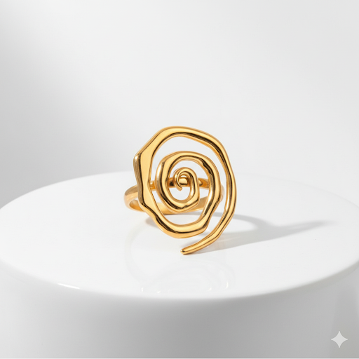 Luxe Spiral Gold Ring