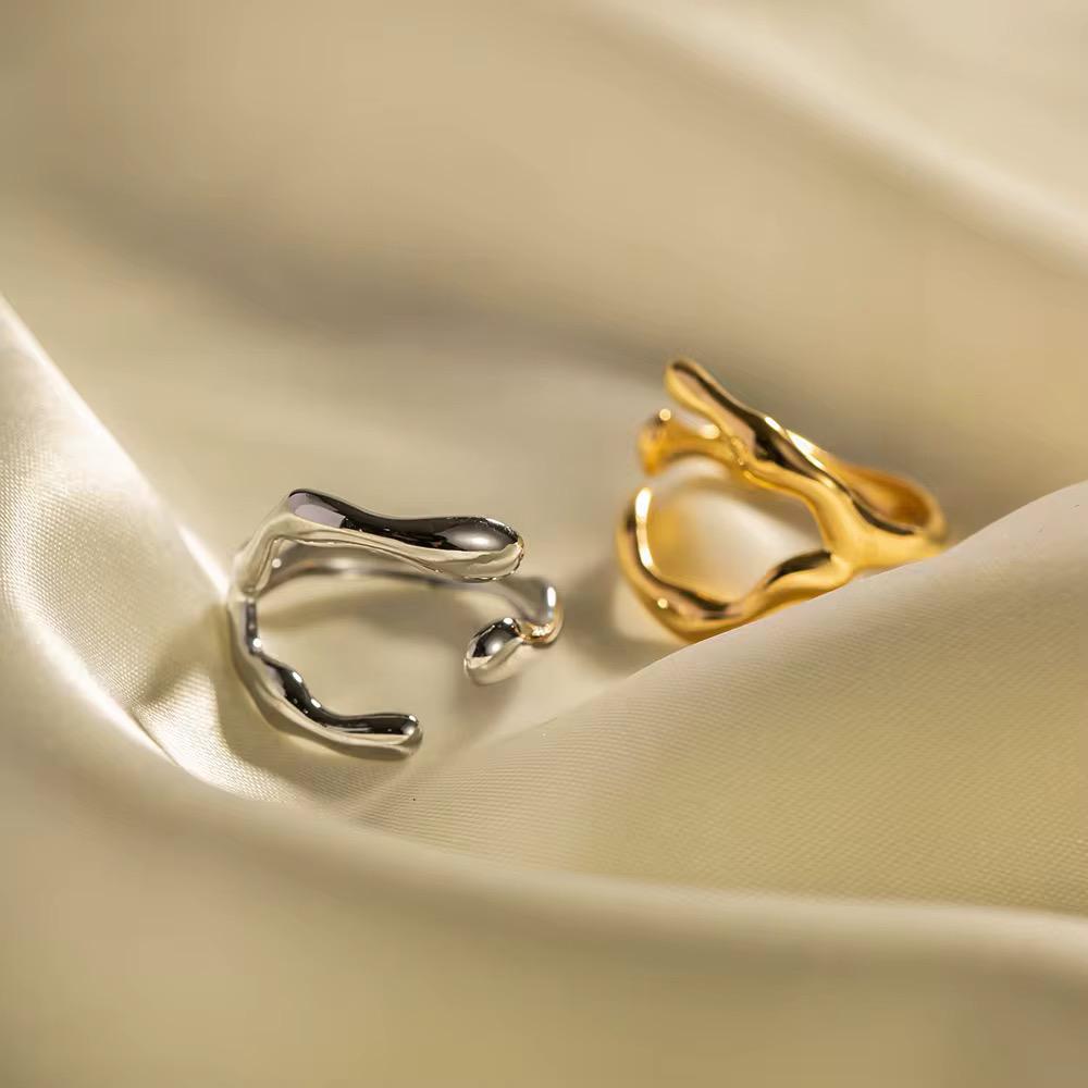 Abstract Cuff Ring