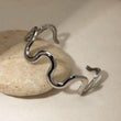 Flowing Wave Open Bangle