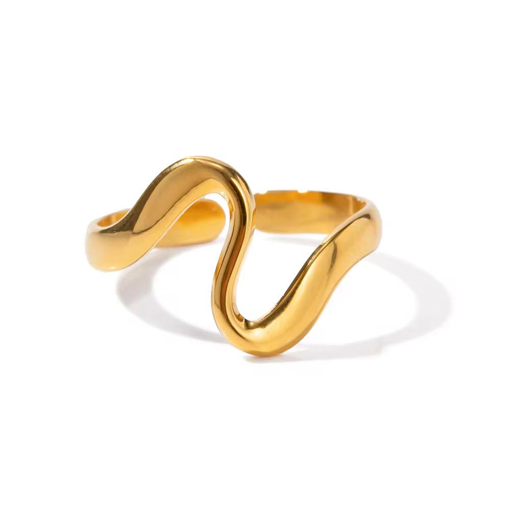 Golden Wave Ring