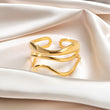 FlowWave Gold Ring