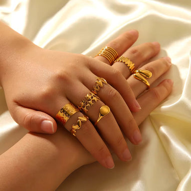 Golden Heartbeat Ring