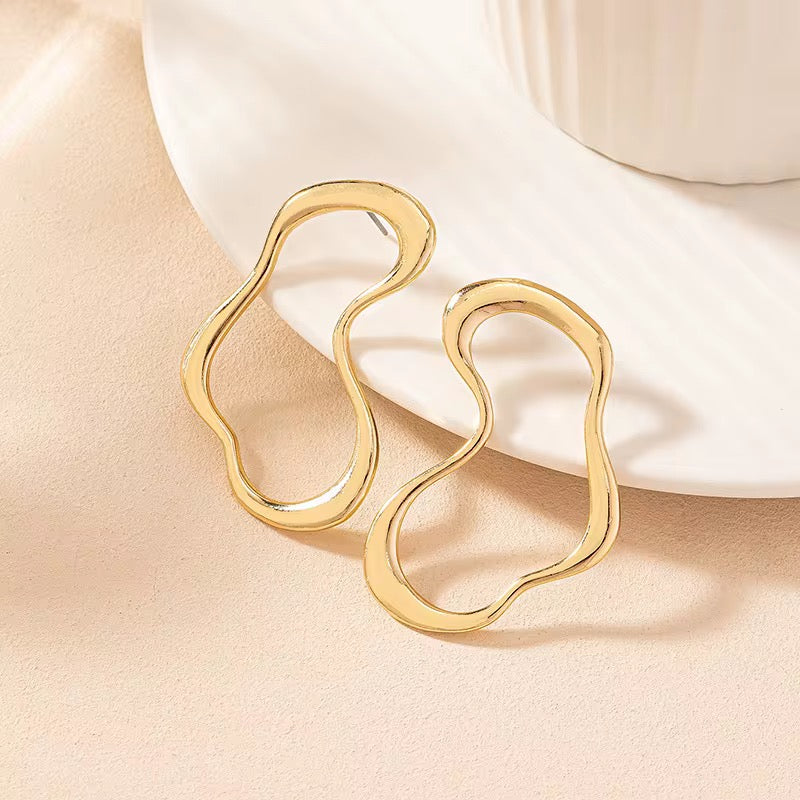 Abstract Outline Drop Earrings