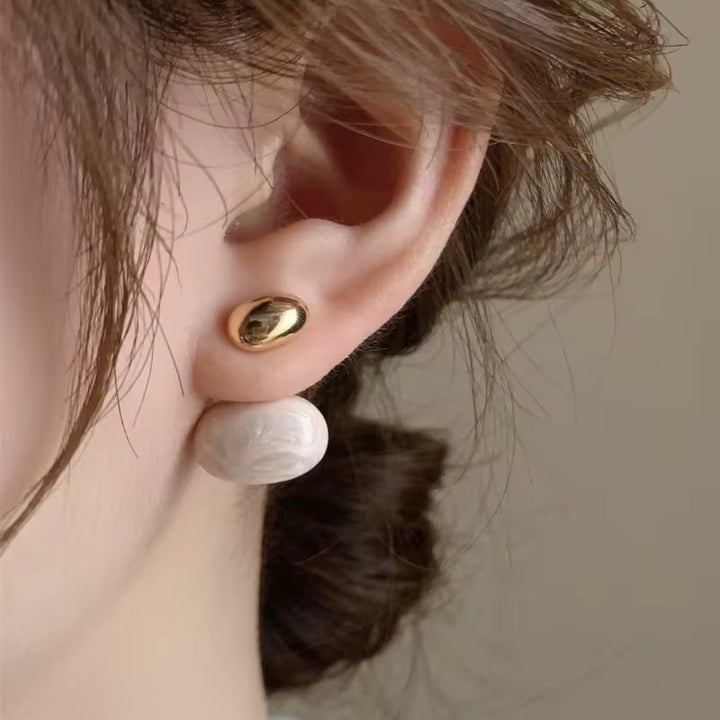 Gold & Pearl Drop Earrings