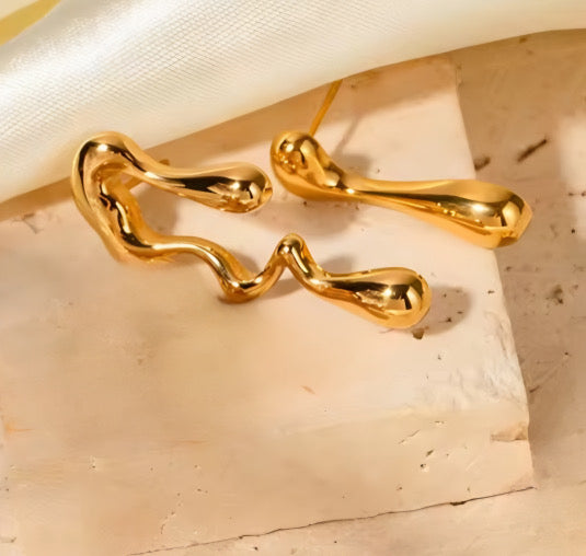 Gold Drip Earrings