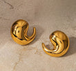 Comma Curve Stud Earrings