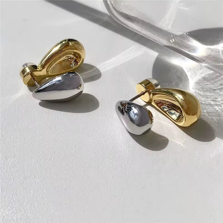 Luxe Metallic Teardrop Earrings