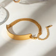 Gold Chain Cuff Bracelet