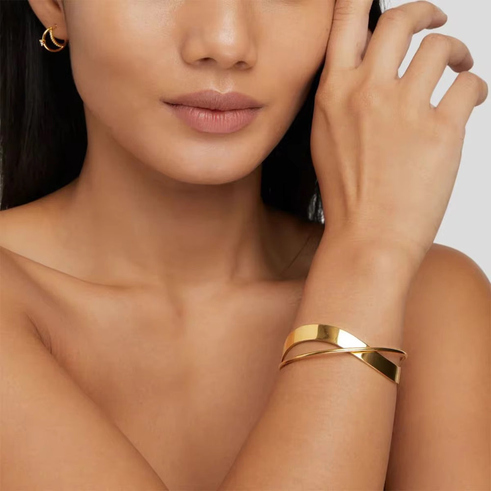 Twist Gold Cuff Bracelet