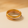 Stackable Three-Tone Ring Set