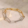 Dual-Tone Link Chain Bracelet
