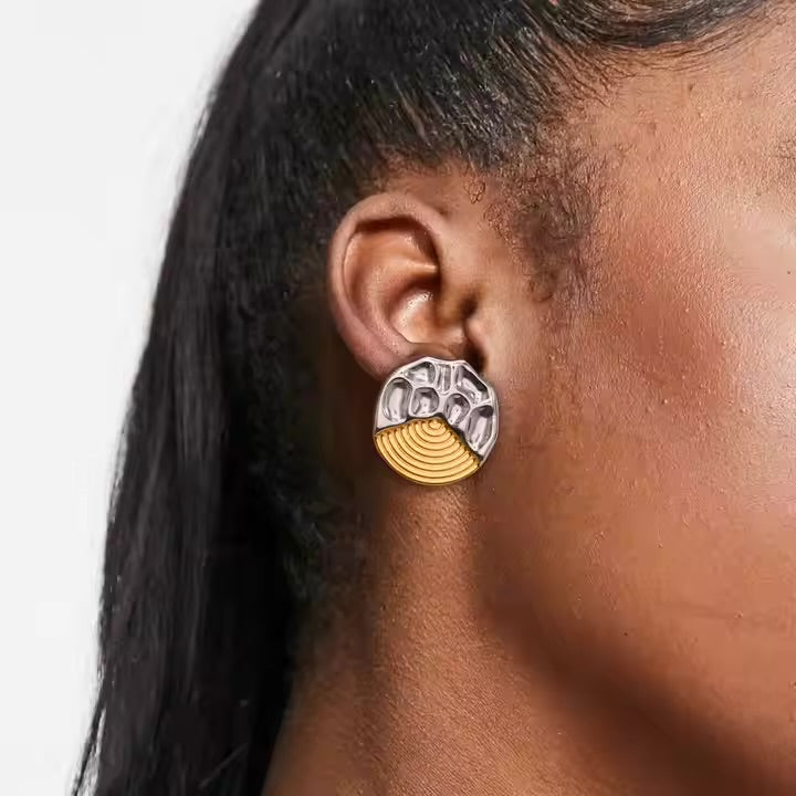 Gold Chain Link Dangle Earrings