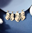 Abstract Face Stud Earrings