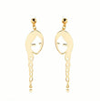 Abstract Face with Braid Earrings