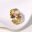 Moonlit Crest Gold Ring