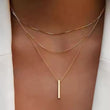 Layered Bar Pendant Necklace