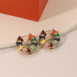 Colorful Enamel Hoop Earrings