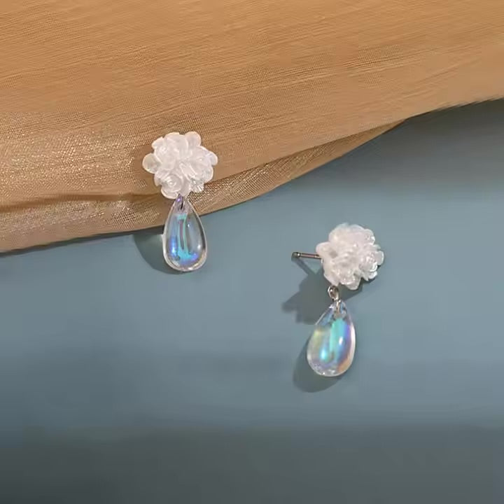Crystal Blossom Drop Earrings
